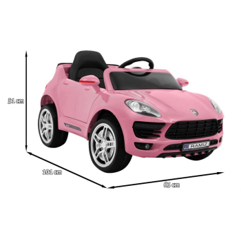 Autko Turbo-S na akumulator dla dzieci Różowy + Pilot + Wolny Start + Koła EVA + Radio MP3